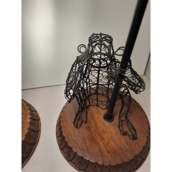 Wire Sculpted Ape Candle Holders Pair of Candlesticks - Picture 4 of 9
